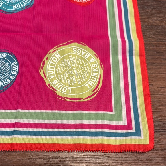 Louis Vuitton Cotton & Silk Trunks & Bags Multicolor Square Scarf with Box. - Picture 2 of 12